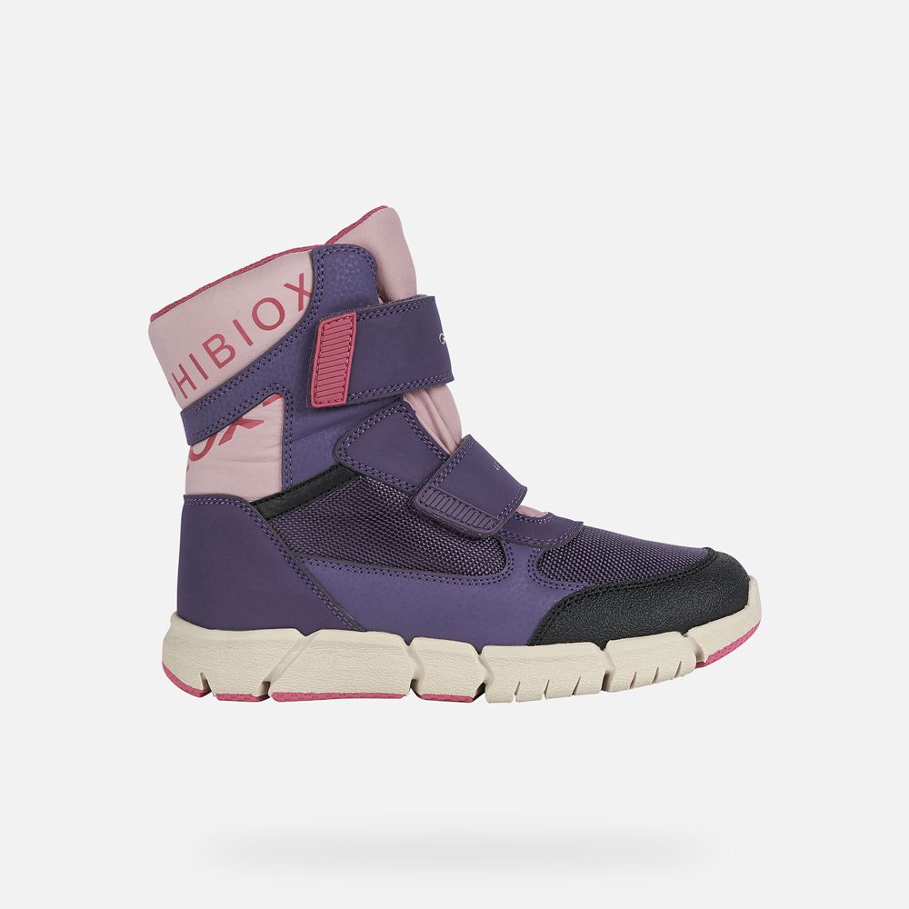 Geox Kiz Çocuk Ankle Bot Koyu Mor/Pembe - Flexyper Abx - QMA-153069